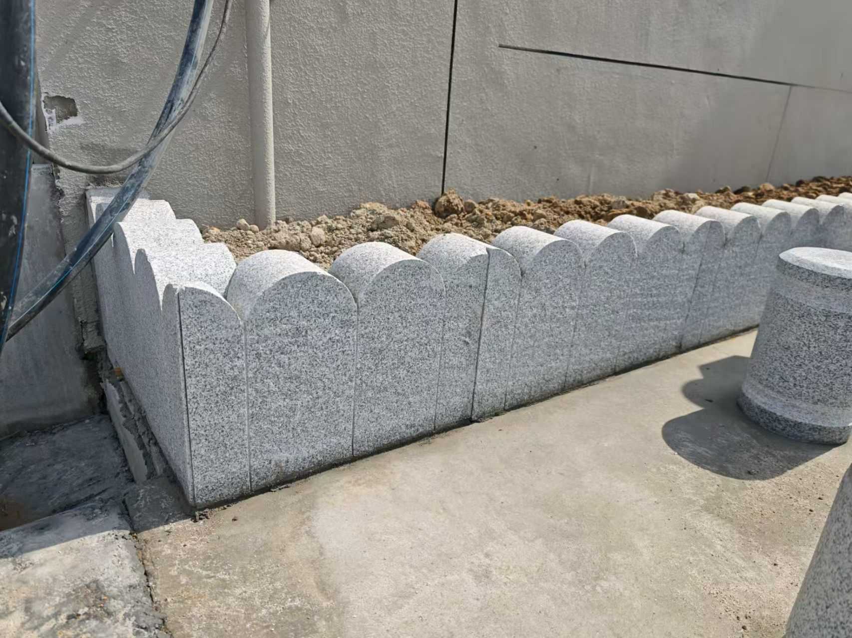 成都芝麻白花边石  围边石