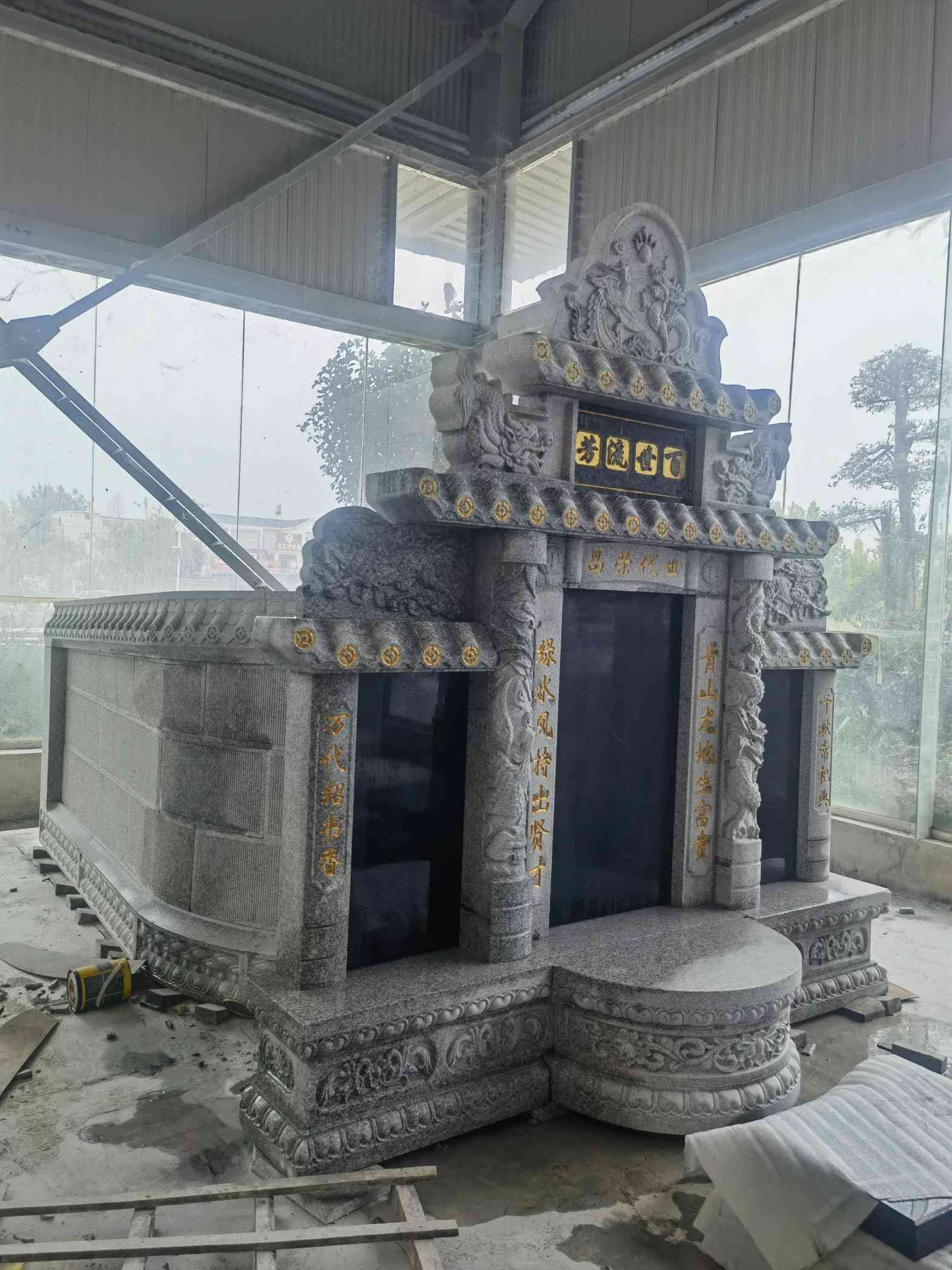 成都套墓 墓碑 围坟石 异形定制